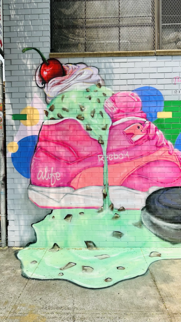 street art coloré dans les rue de bushwick (brooklyn)